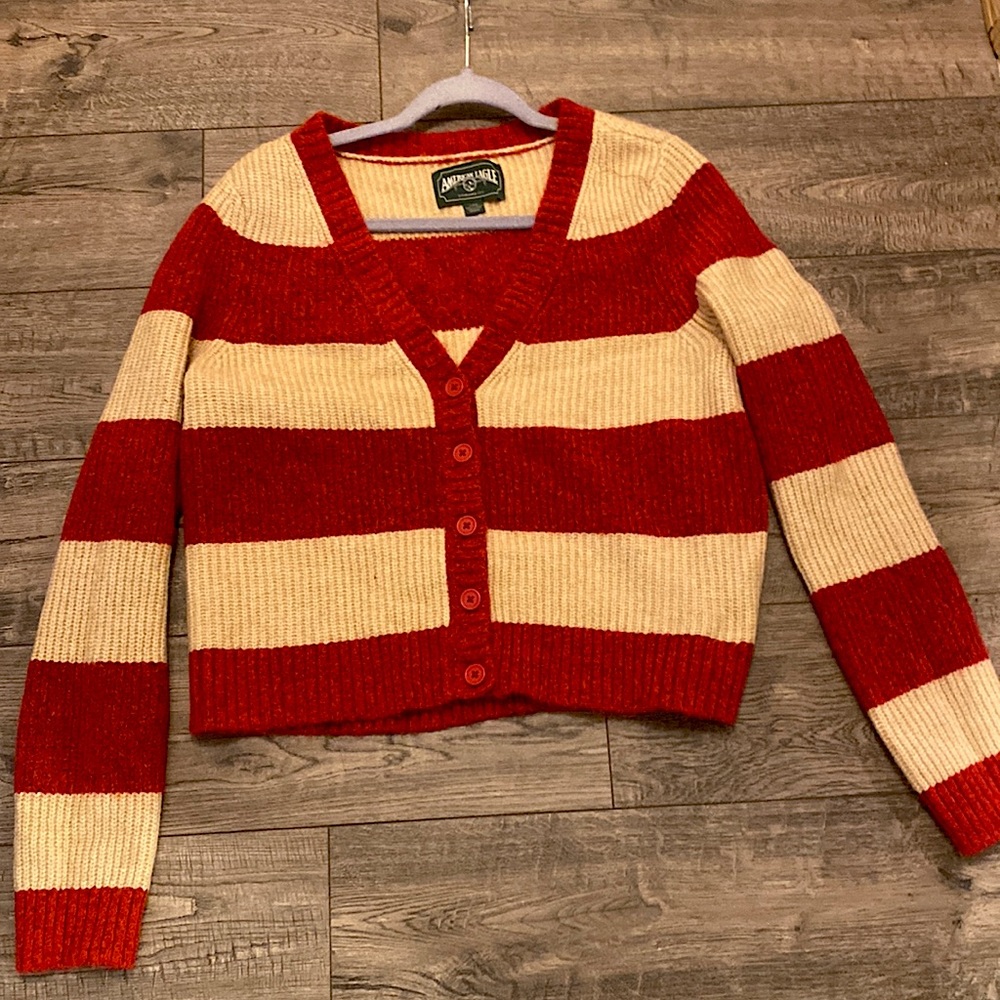 American eagle outfitters cropped cardigan/ shirt